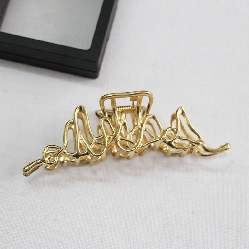 Wholesale 11cm Simple Large Shark Clip Metal Disc Hairpin Headwear Clip